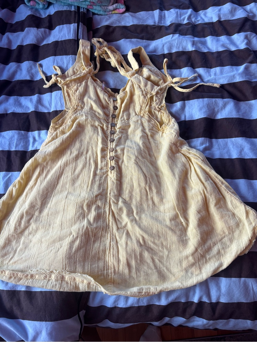 Free People yellow cotton dress